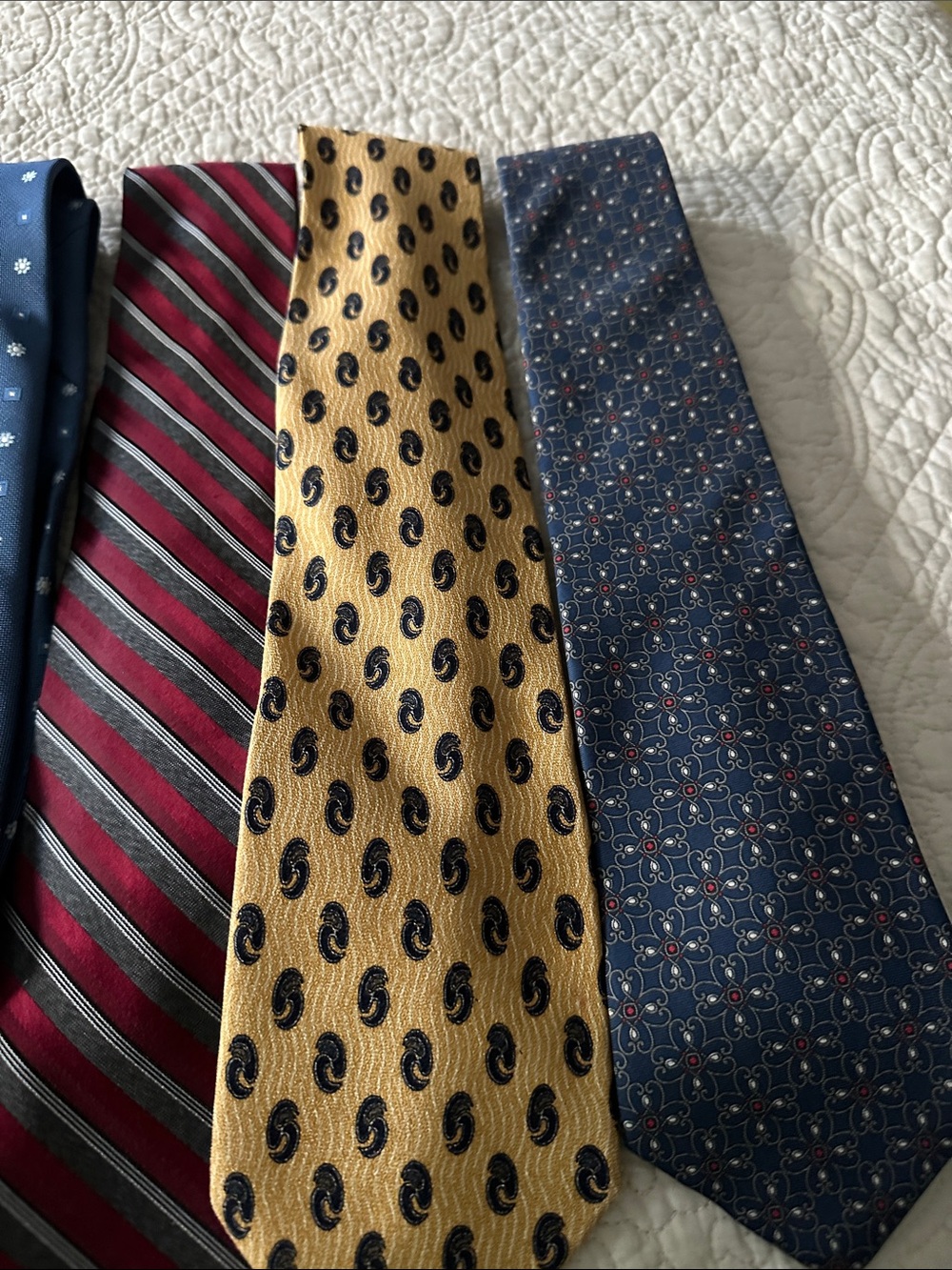 5 Mens Silk Ties Calvin Klein Joseph Abboud Mallory Church Equus Nick Graham - Picture 3 of 8